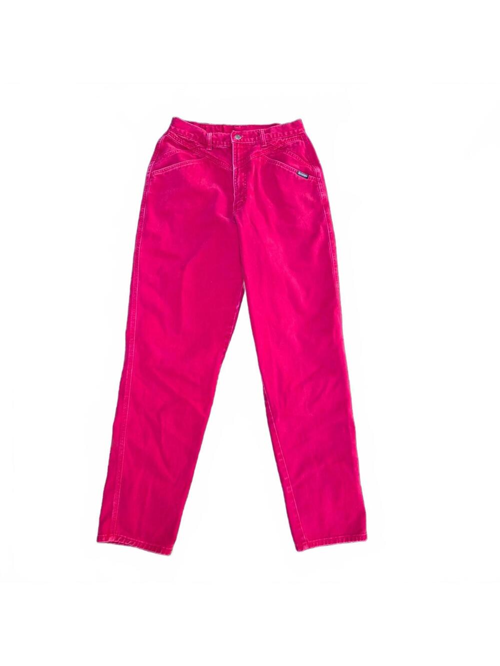 34×36 (15 Tall) Authentic 1980's Women's Rocky Mountain High Waist Red Jeans